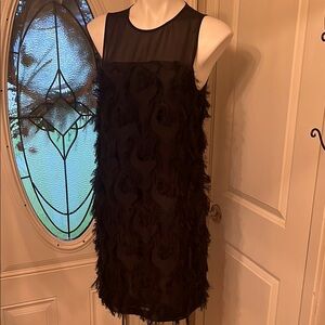 Michael Kors Black Tiered Sheath Mini Dress Cocktail